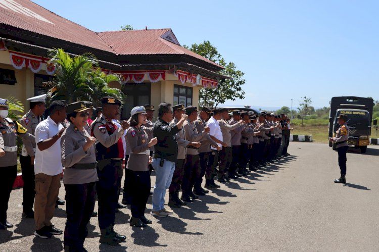 200 Personil Polres Kupang Amankan Kampanye 60 Hari Kedepan