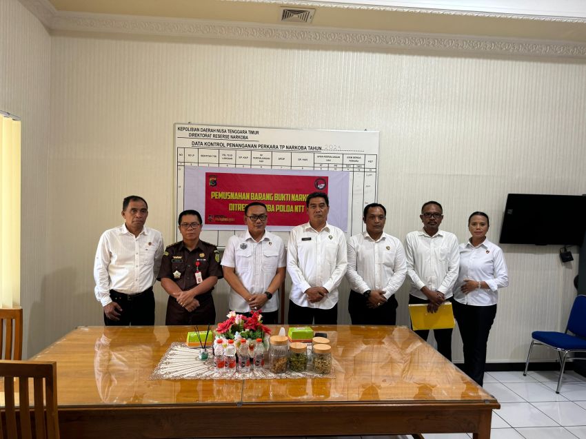 Barang Bukti Narkotika Jenis Sabu Dimusnahkan