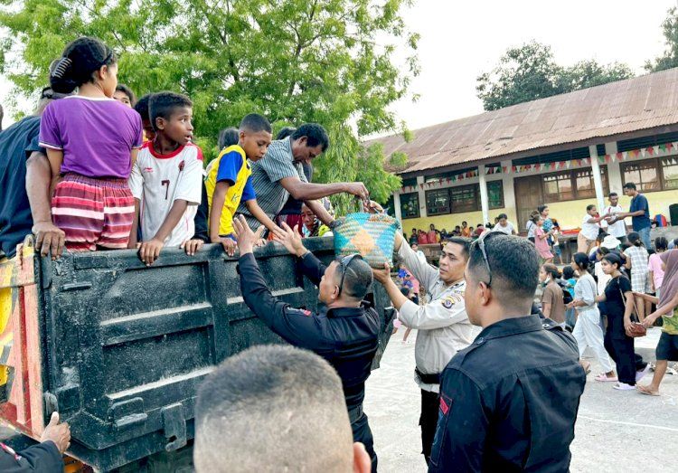 Polri-TNI Bersama Pemda Flores Timur Bersinergi Tangani Situasi Pasca Erupsi Gunung Api Lewotobi Laki-laki